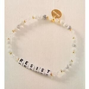 Anthropologie Little Words Project Resist Beaded Bracelet
